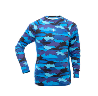 MAJA PERFORMANCE CAMOFLOW BLUE T-SHIRT
