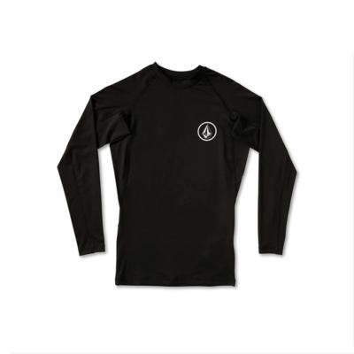 VOLCOM LIDO SOLID MANGA LARGA UPF 50 RASHGUARD - BLK