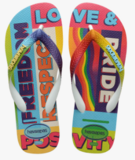 HAVAIANAS SANDALS - SLIME PRIDE RAINBOW