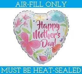 Mother’s Day 9″ Air Filled Balloon - Flowery Heart