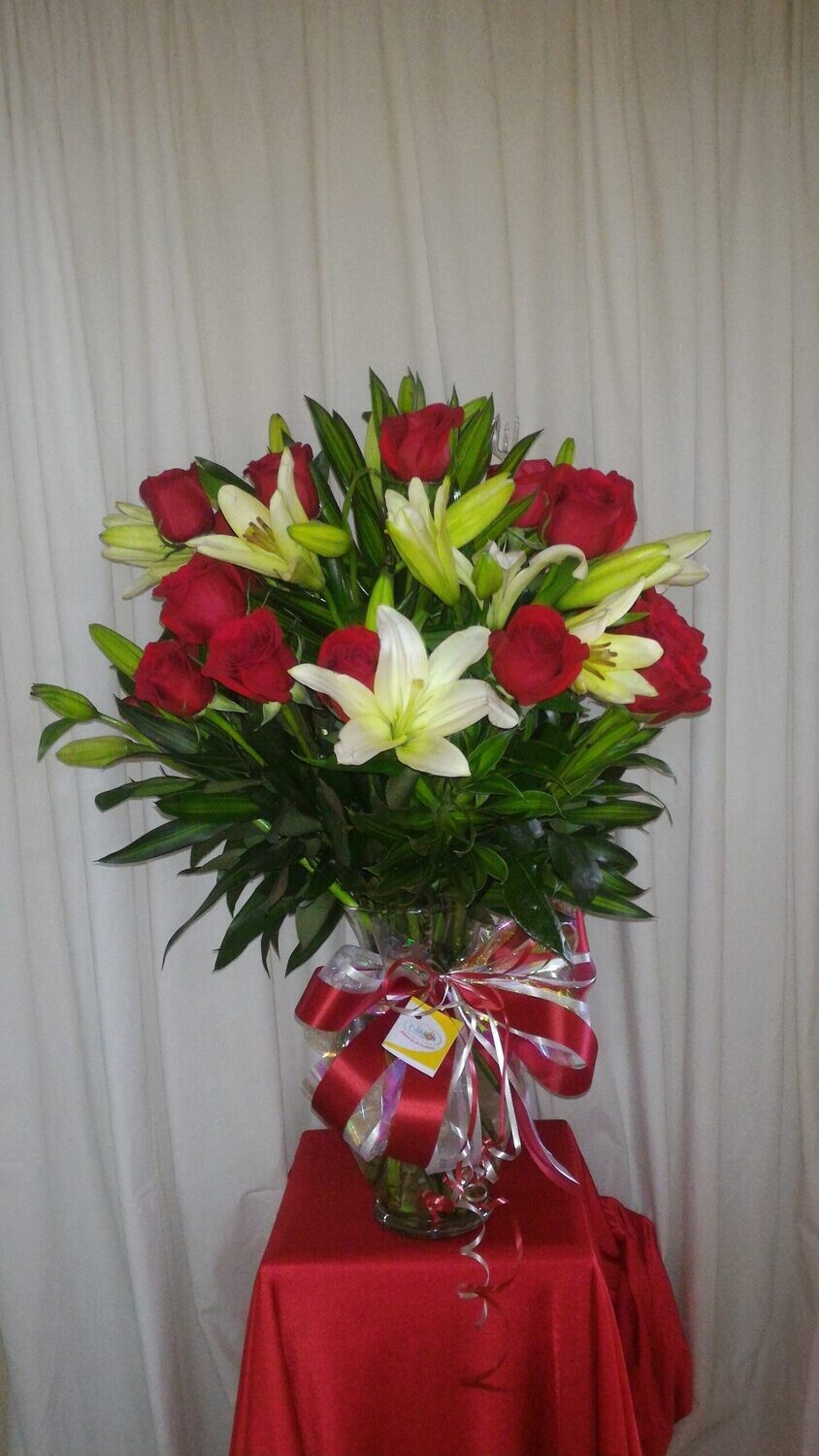 24 Roses and Tiger lilies