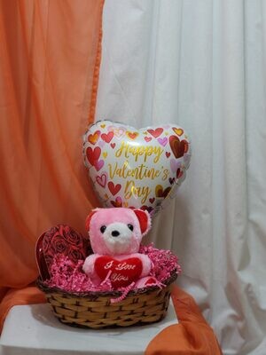 Small Teddy, Chocolate Balloon Combo