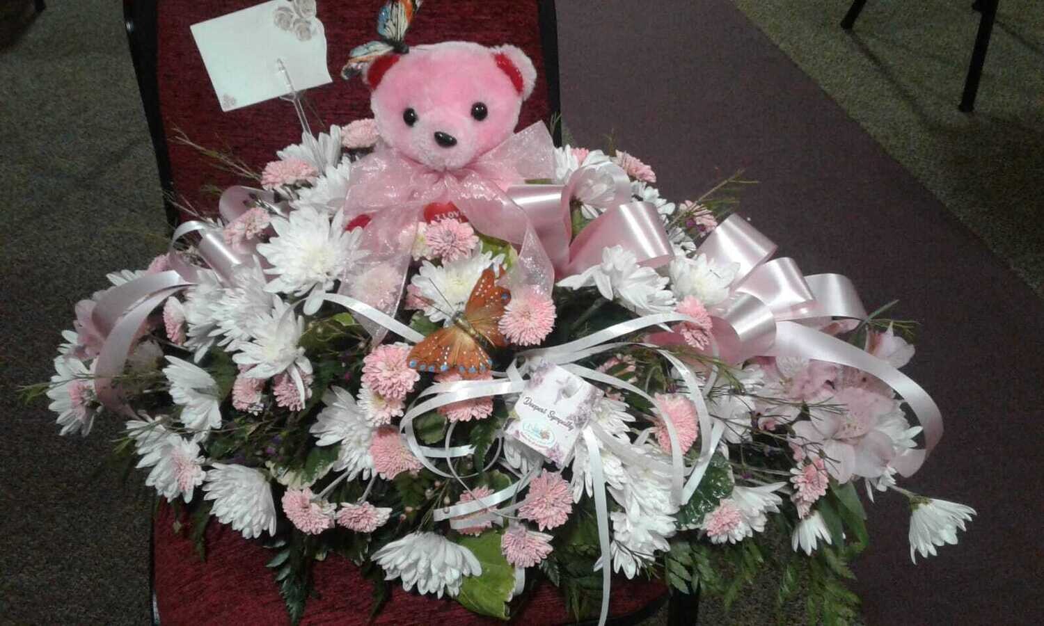 Wreath with Teddy Bear for a child