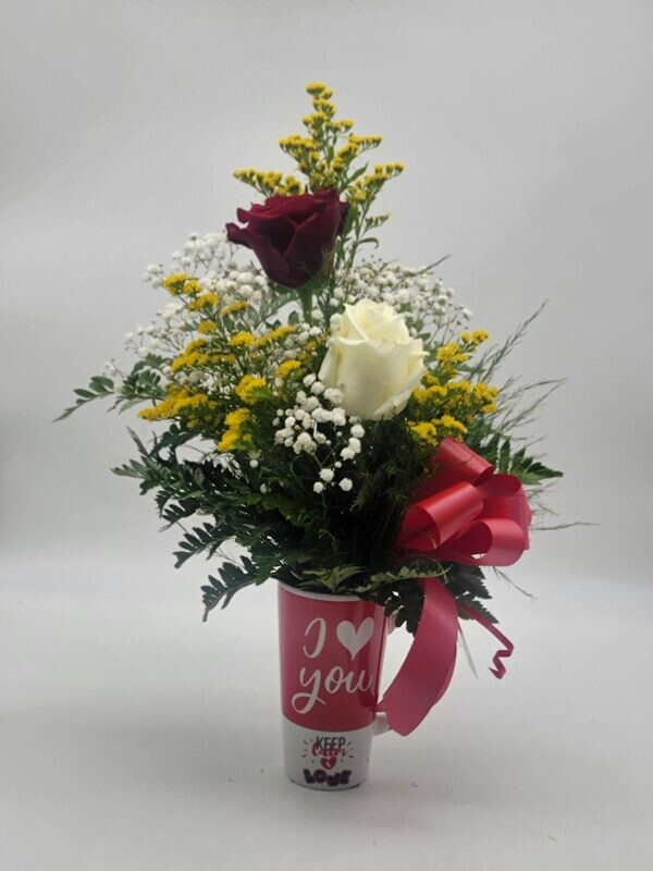 2 Roses in a Mug