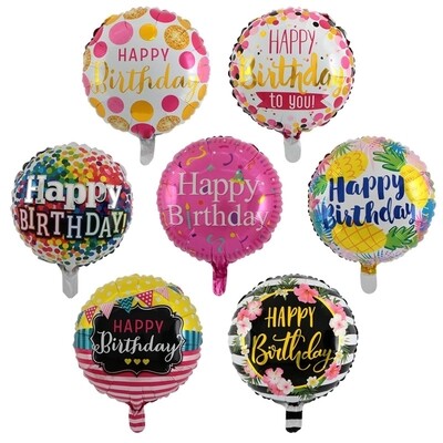 Birthday 18" helium balloon (EACH)