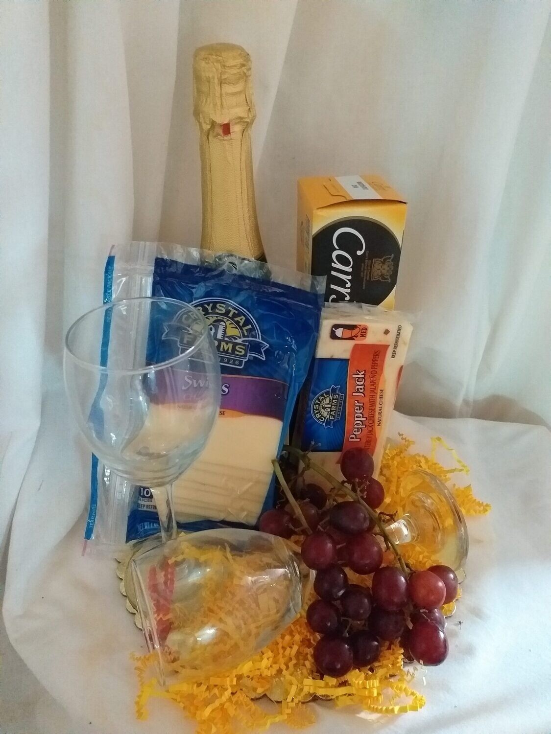 Wine, Cheese and Crackers Combo