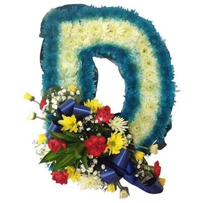 Wreath - Letter D - 15"