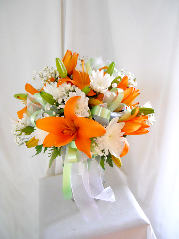 Tiger Lilies & Chrysanthemums Bouquet - Small
