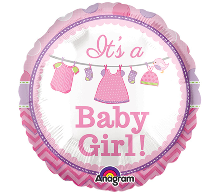 It's a Girl 9" Foil Balloon on a stick