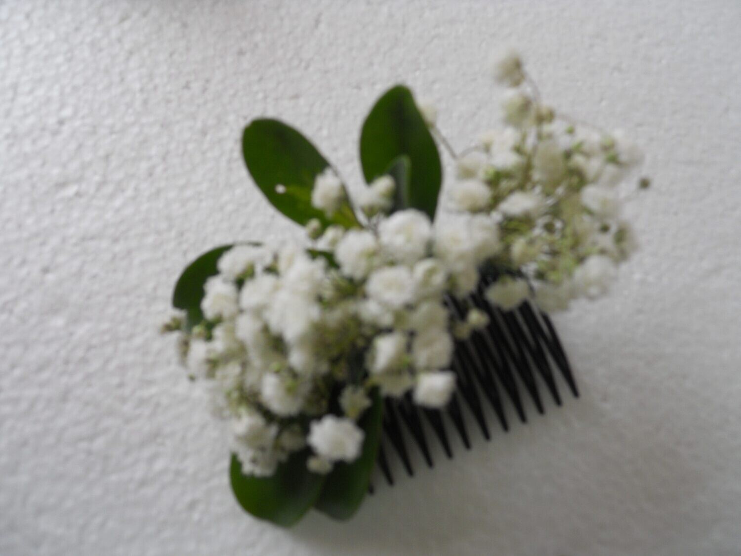Hair comb with Baby's breath