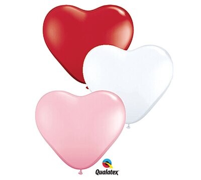 Small Heart Shaped 6" Latex Balloons On A Stick 1 - each