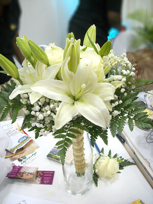 Bridal Bouquet with Tiger Lily and  Roses