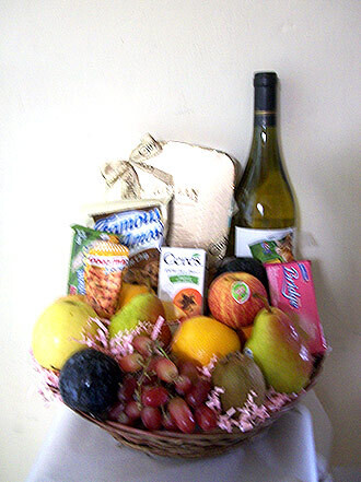 Fruit, Chocolates and Non-Alcoholic Wine