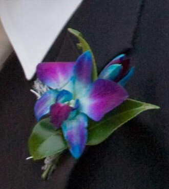 Boutonniere - Blue Orchid
