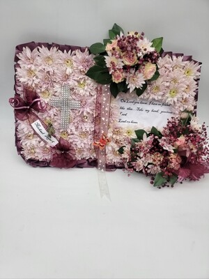 Bible wreath - burgundy