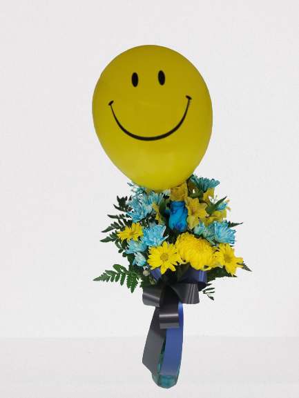 Independence Special - mix cut flowers with a balloon