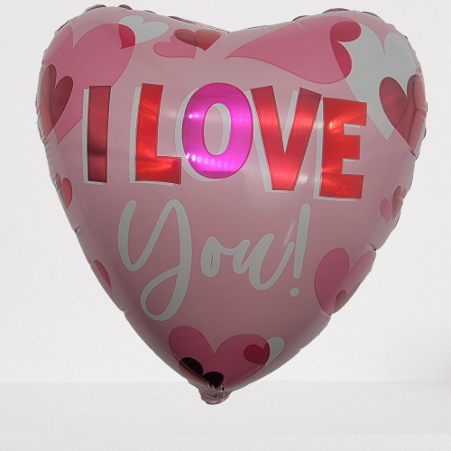 I love you 9" air filled  balloon on a stick
