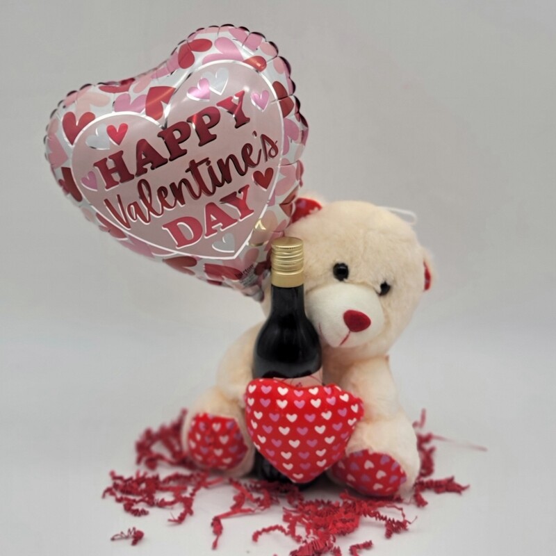 Small teddy and wine combo