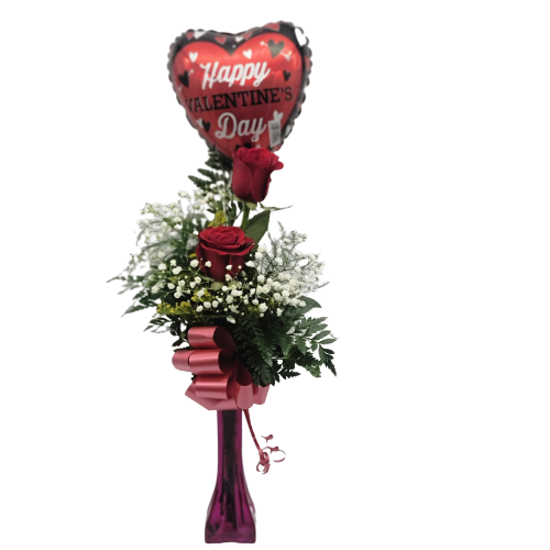 2 Rose's and a balloon