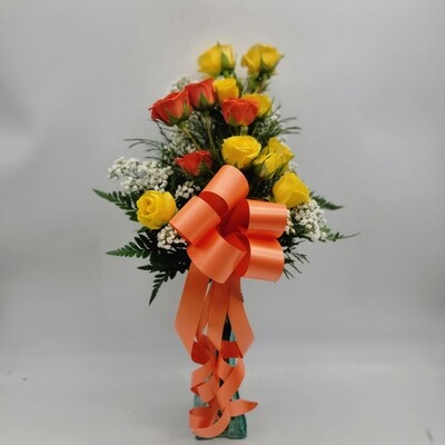 Roses - 3 stems of mix colour mini roses