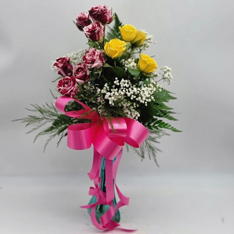 Roses - 3 stems of Mixed colour mini roses