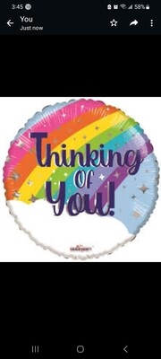 Thinking of you 9" foil air filled