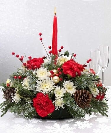 Christmas  Center Piece with one candle