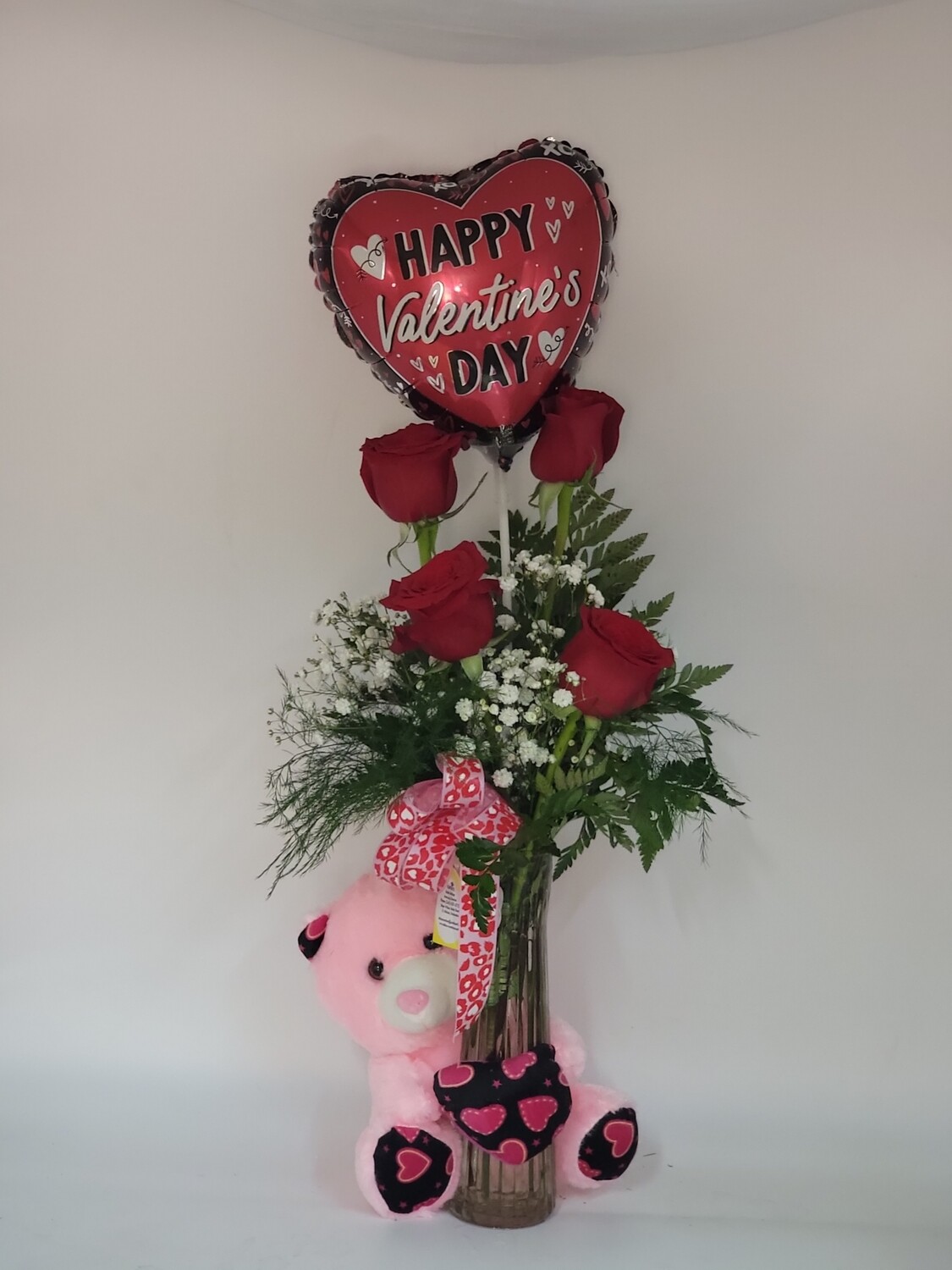 4 Roses, Teddy, Balloon