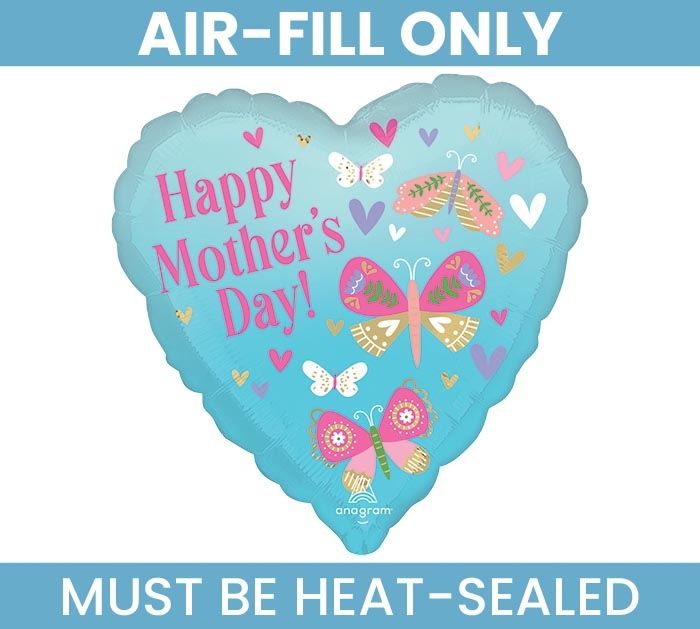 Mother's day 9" air filled balloon on a stick