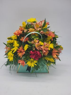 Cut Flowers in a Hand bag Box 