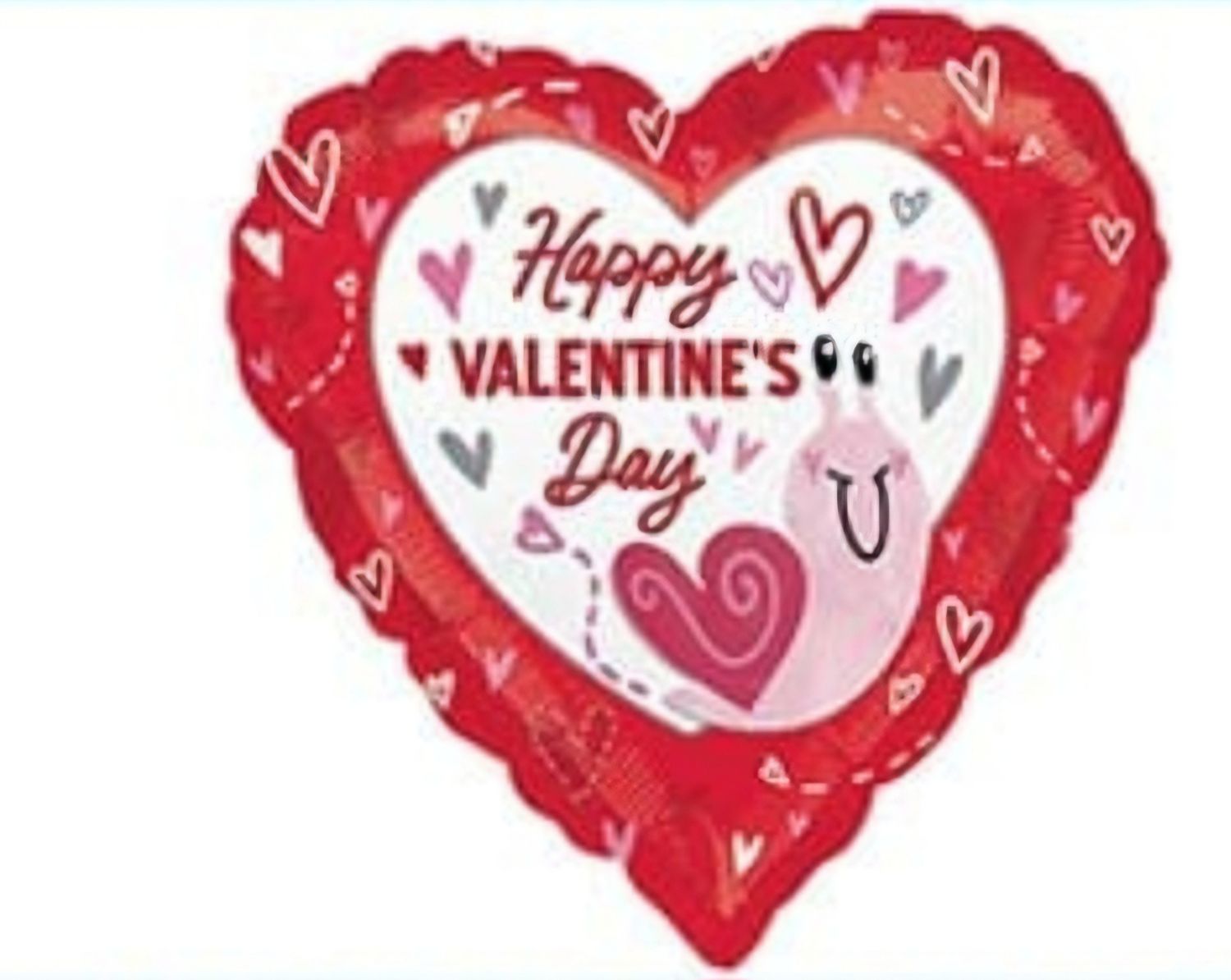 Valentines 9" air filled balloon on a stick