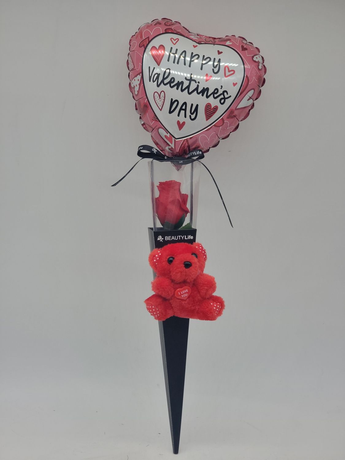 1 Rose in a black box/balloon/mini teddy