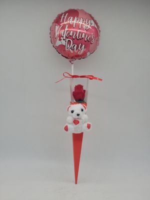 1 Rose in a red box/balloon/mini teddy