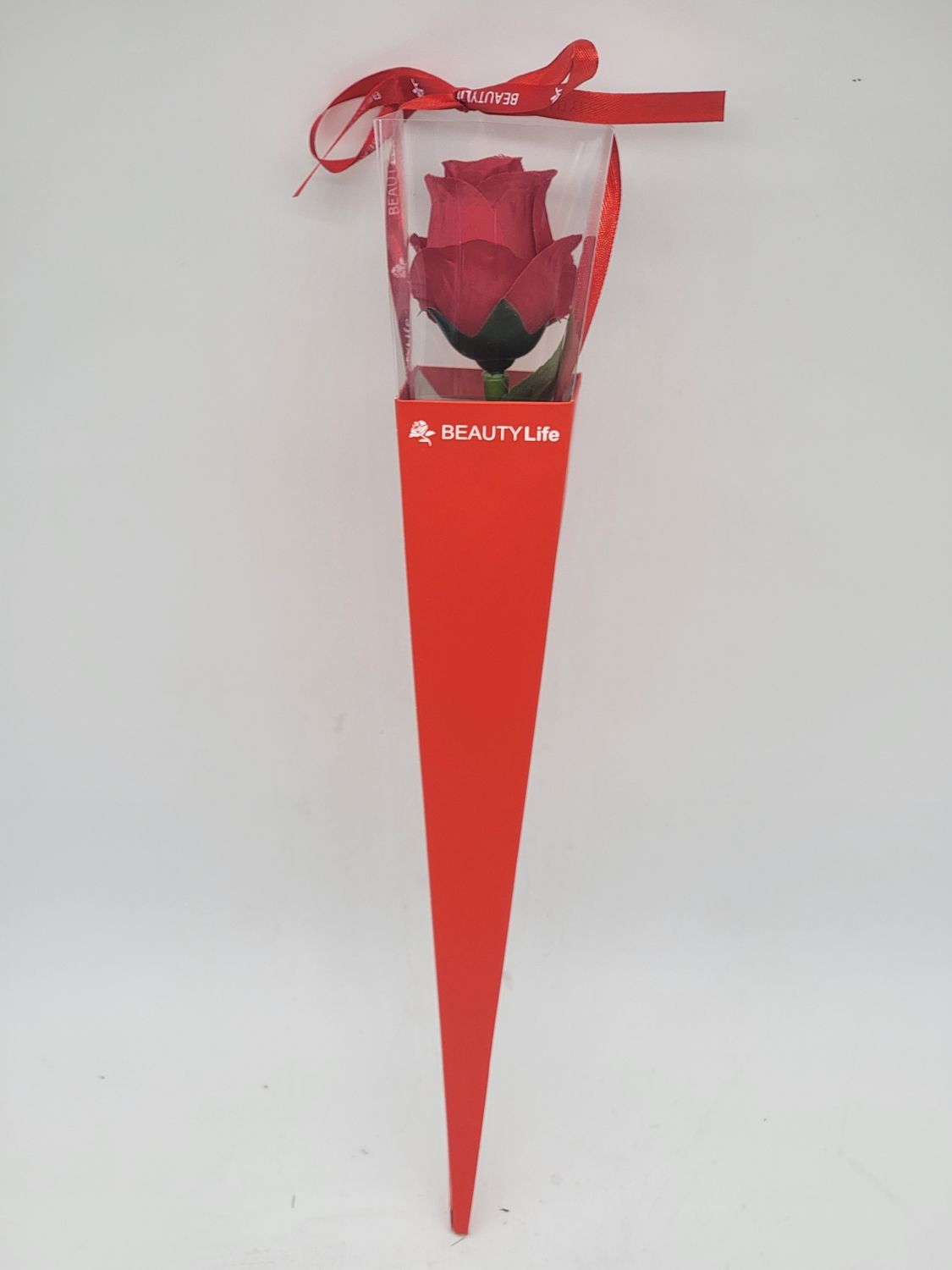 1 rose in a red box
