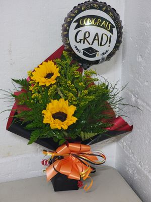 Sunflower - 2 in a wrap with a balloon