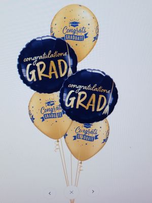 2 x 18" helium and 3 latex helium balloons