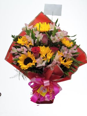 Sunflowers and Roses