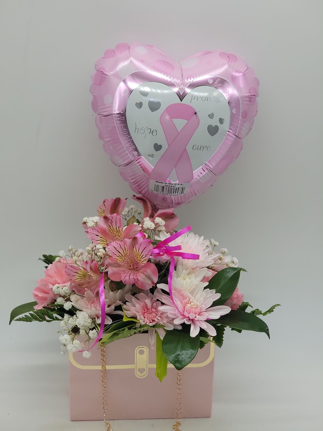 Breast Cancer Awareness Special in a Hand bag and a balloon