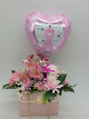 Breast Cancer Awareness Special in a Hand bag and a balloon