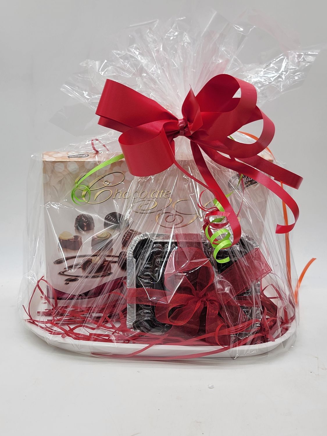 Chocolates 114g and a 6" x 6" square Christmas Cake