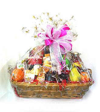 Fruit, Snacks, Cheese and Crackers w/ Non-Alcoholic Wine, Chocolates