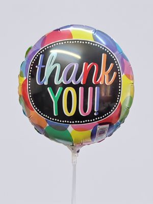 Thank You 9" Multicolour Foil Balloon