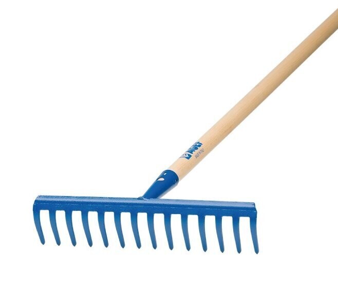 AGEF - RASTRELLO A 14 DENTI CURVI CON MANICO IN LEGNO 130 CM. 58014/4B9SC36G