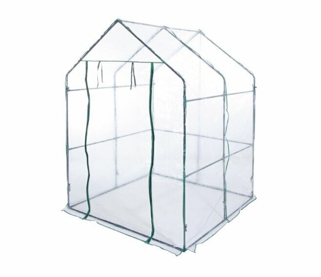 VERDELOOK Telo Ricambio Serra PE Retinato - 140x140x195cm, Per Serra Casetta 6 Ripiani 647/24, Apertura Frontale Con Cerniera - Foto 10