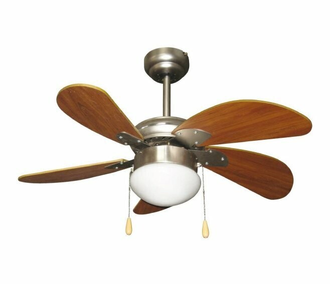 ZEPHIR - VENTILATORE DA SOFFITTO 5 PALE LEGNO MARRONE 76 CM. CON LUCE ZFS576M