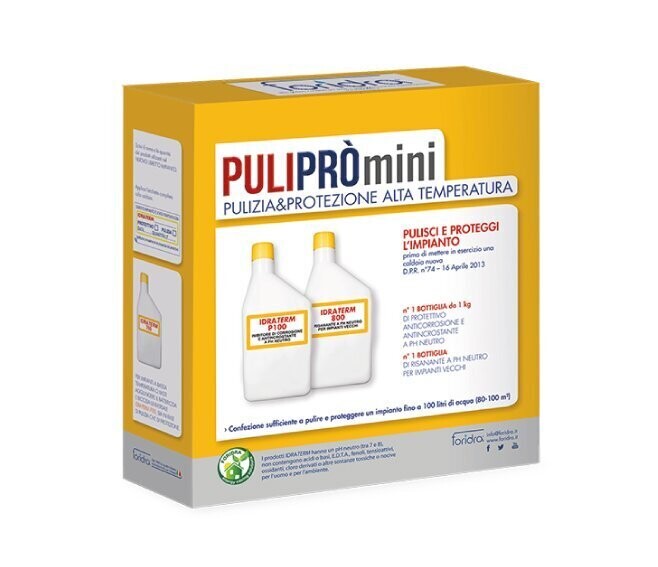 FORIDRA - PULIPRO MINI KIT PULIZIA E PROTEZIONE IMPIANTO ALTA TEMPERATURA DA 100 LT. PULIPM