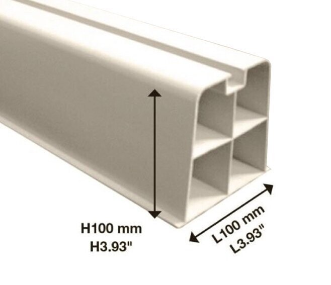 NICCONS - BASE A PAVIMENTO IN PVC RIGIDO AVORIO 100 X 450 MM. PER UNITA' ESTERNE PER CLIMATIZZATORI 160 KG. 9898-035-01