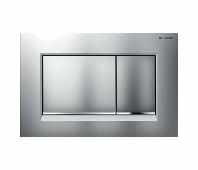 GEBERIT - SIGMA30 PLACCA DI COMANDO 2 TASTI SATINATO / CROMATO / SATINATO 115.883.JQ.1