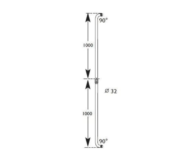 CR - TUBO A CACCIATA PER CASSETTA DI SCARICO ALTA DA INCASSO DN. 32 2 PEZZI 2 CURVE 90°