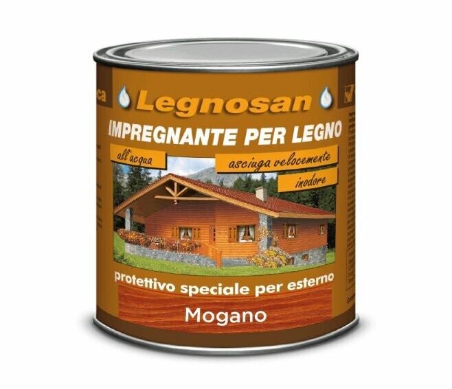 VELECA - LEGNOSAN MOGANO ML. 750 IMPREGNANTE ALL'ACQUA PER LEGNO